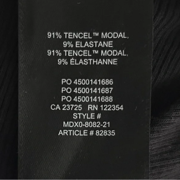 BABATON Black Ribbed Racerback Mini Dress Capsule Basic Travel Layering Size M - Picture 8 of 9